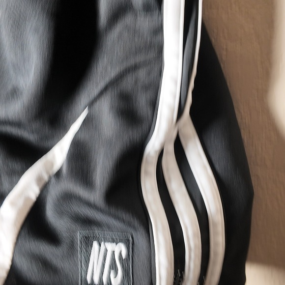 Adidas XL Training Shorts Black White Stripes NTS‎ Logo Activewear Mens - Picture 5 of 6
